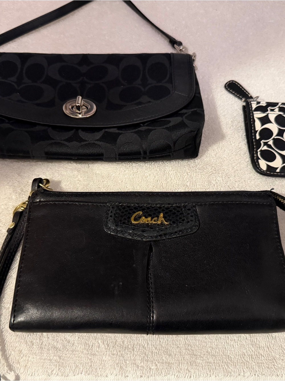 Coach Black Wallets (set of 3)